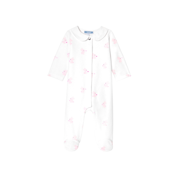 White and Pink Noelie Bunny Footie
