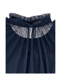 Navy Tulle Blouse