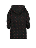 Black Cherry Hooded Sweatshirt Dress