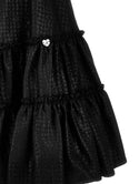 Black Jacquard Houndstooth Dress