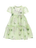 Green Garden Tiered Organza Dress