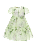 Green Garden Tiered Organza Dress
