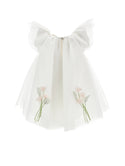 Cream Baby Tulle Flower Dress