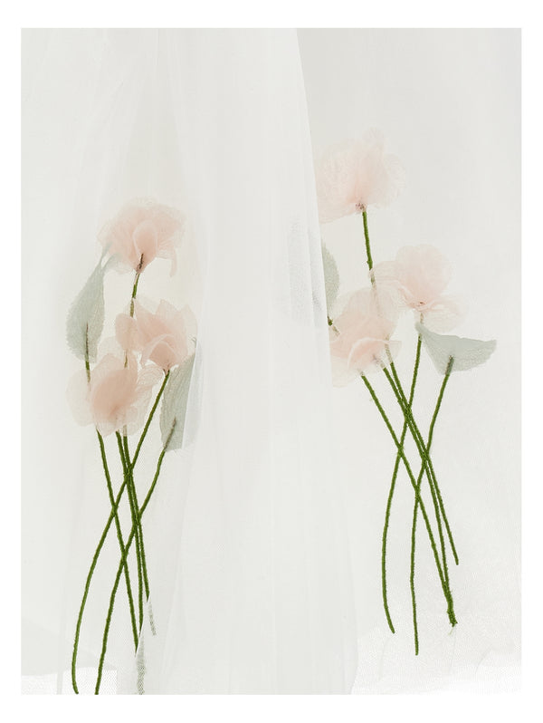 Cream Baby Tulle Flower Dress