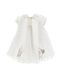 Ivory Antique Rose Embroidered Tulle Dress