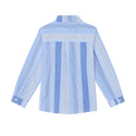Blue Linen Multi Stripe Shirt