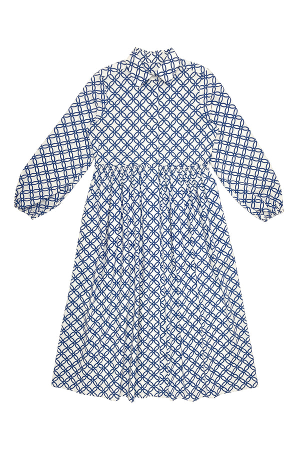 Royal Blue Print Daria Dress