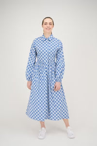 Royal Blue Print Daria Dress