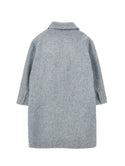 Gray Wool Romantic Rose Coat