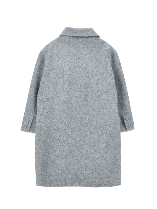 Gray Wool Romantic Rose Coat