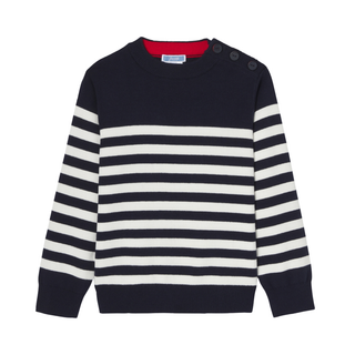 Navy and White Victorian Stripe Sweater