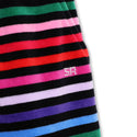 Multi Colored Logo Velour Stripe Skirt