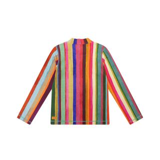 Multicolor Striped Turtleneck