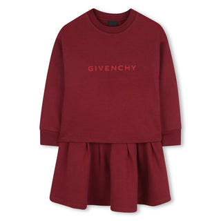 Burgundy Logo Sweatshirt Dress