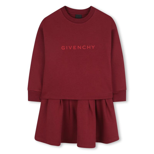 Burgundy Logo Sweatshirt Dress