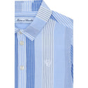 Blue Linen Multi Stripe Shirt