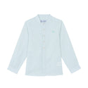 Sage Big Boys Collarless Striped Linen Shirt
