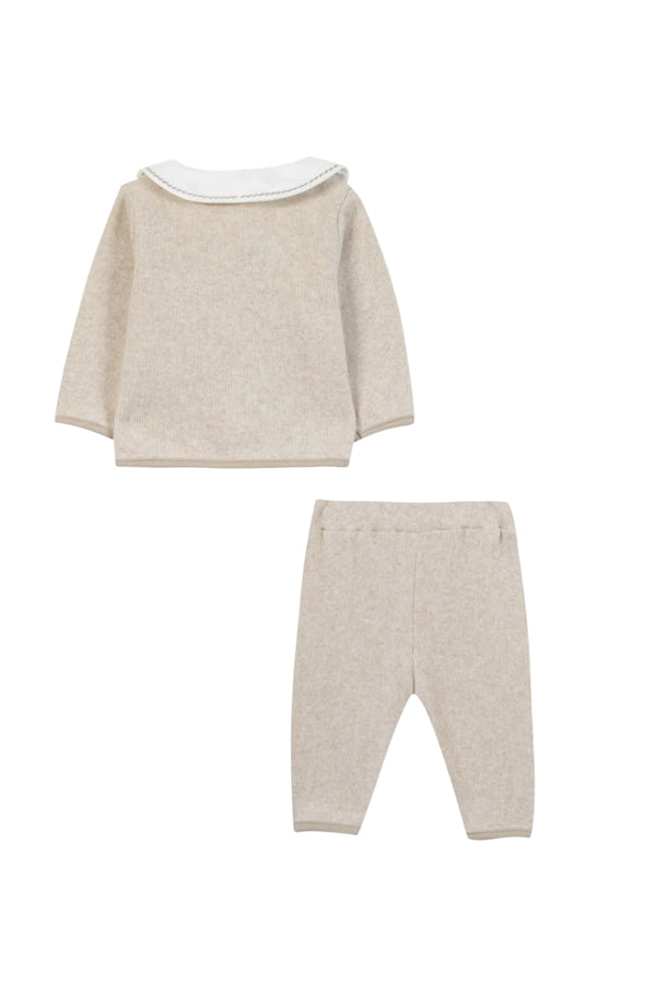 Beige Cardigan Set