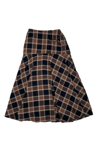 Brown and Black Plaid Fernanda Skirt