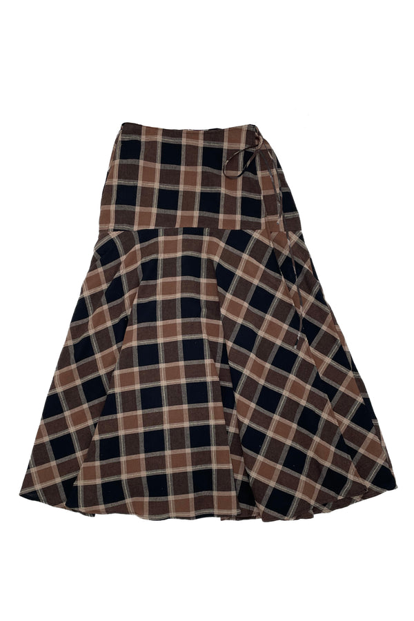 Brown and Black Plaid Fernanda Skirt