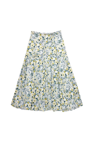 Blue and Yellow Floral Fernanda Skirt