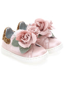Powder Pink Rose Leather Sneakers