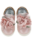 Powder Pink Rose Leather Sneakers
