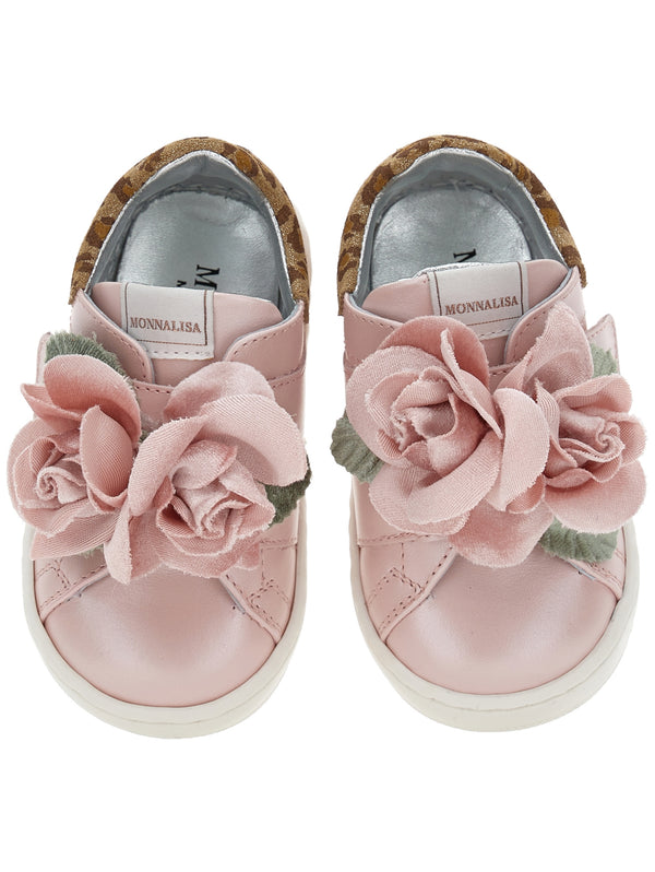 Powder Pink Rose Leather Sneakers