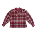 Wine Plaid Katherine Blouse