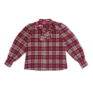 Wine Plaid Katherine Blouse