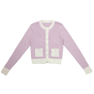 Lavender Striped Blake Cardigan