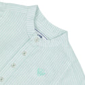Sage Little Boys Collarless Striped Linen Shirt