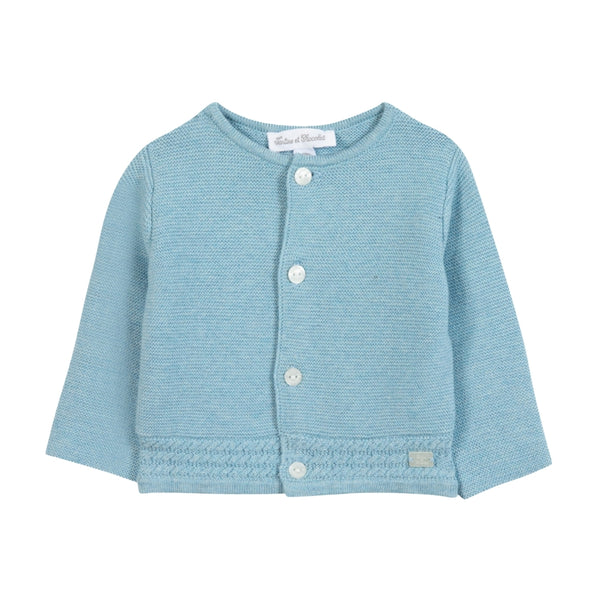 Blue Baby Knit Stitch Cardigan