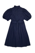 Navy Puff Sleeve Sylvia Dress