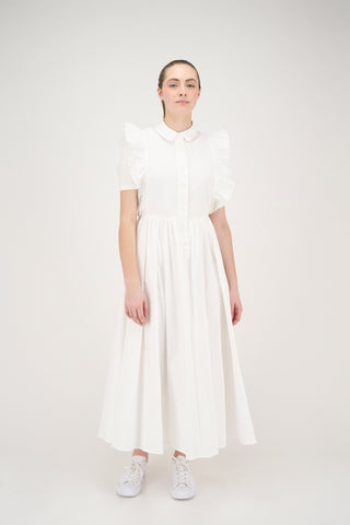 White Ruffle Sleeve Greta Jumper