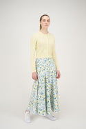 Blue and Yellow Floral Fernanda Skirt