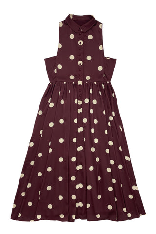 Burgundy Polka Dot Greta Jumper