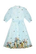 Blue Printed Leni Dress