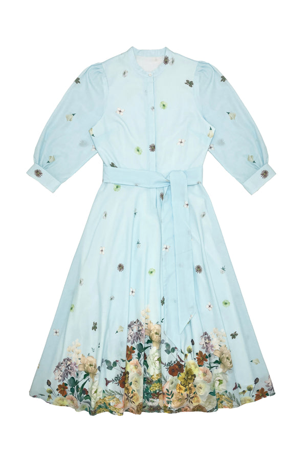 Blue Printed Leni Dress