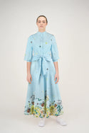 Blue Printed Leni Dress