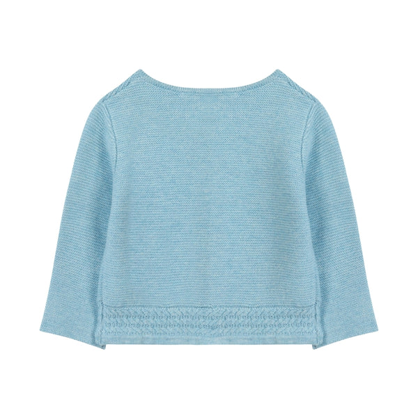 Blue Baby Knit Stitch Cardigan