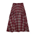 Wine Plaid Mara Skirt