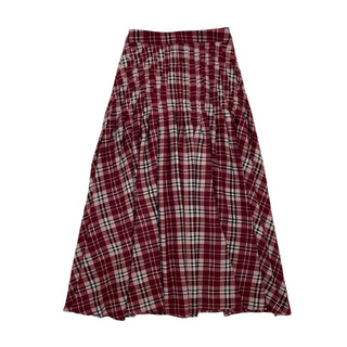 Wine Plaid Mara Skirt