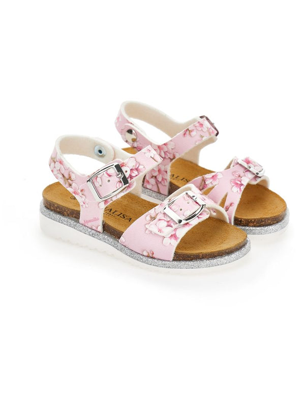 Pink Peach Flower Sandals