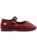 Plum Velvet with Rhinestone Friulana Shoes