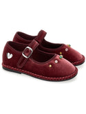 Plum Velvet with Rhinestone Friulana Shoes