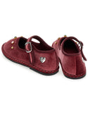 Plum Velvet with Rhinestone Friulana Shoes