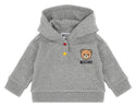 Grey Two Button Logo Hoodie