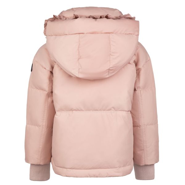 Pink Ruffle with Bow Collar Coat
