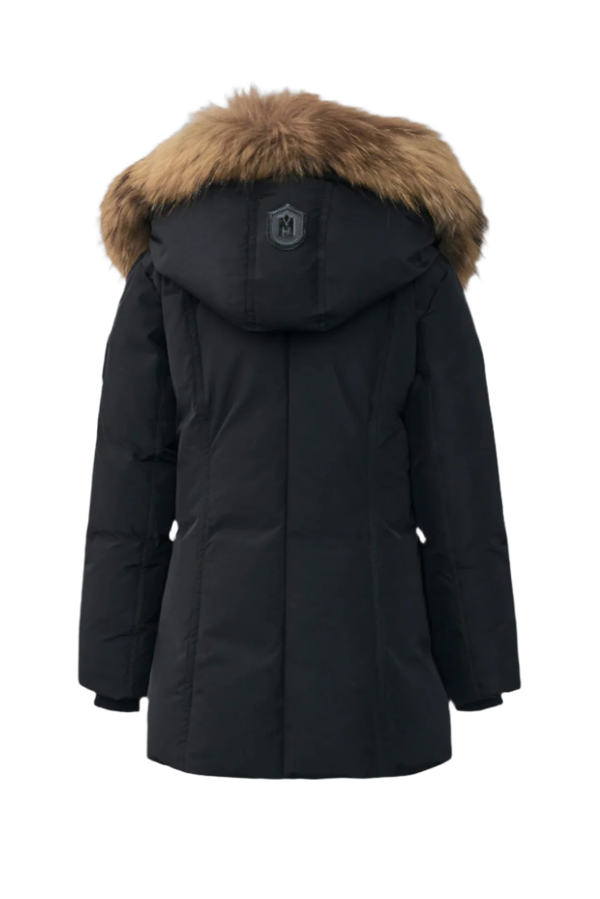 Black Little Kid Leelee Down Fur Trim Hood Coat